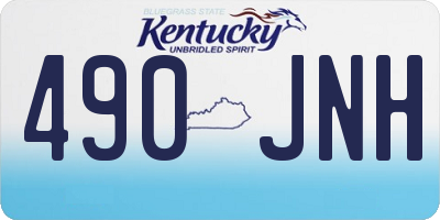 KY license plate 490JNH