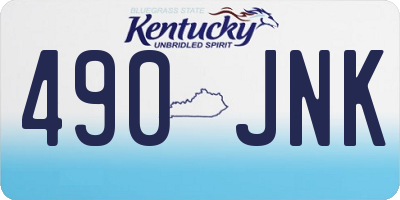 KY license plate 490JNK