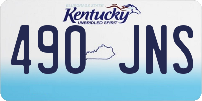 KY license plate 490JNS