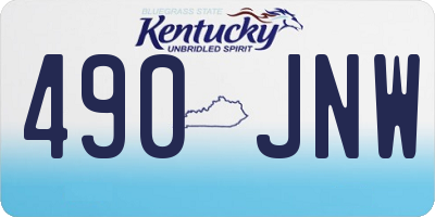 KY license plate 490JNW