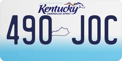 KY license plate 490JOC