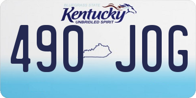 KY license plate 490JOG