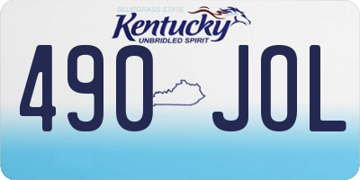 KY license plate 490JOL