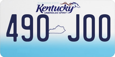 KY license plate 490JOO
