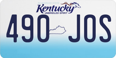 KY license plate 490JOS
