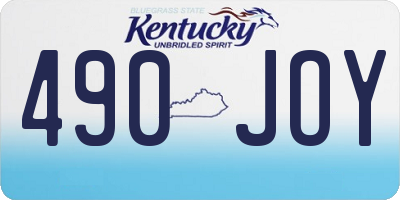 KY license plate 490JOY