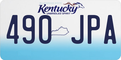 KY license plate 490JPA