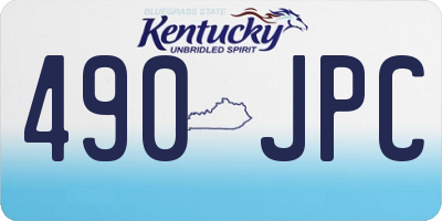 KY license plate 490JPC