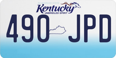 KY license plate 490JPD