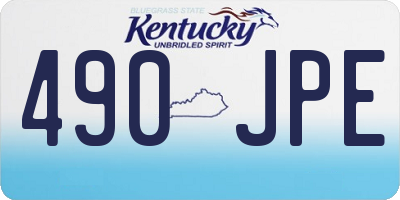 KY license plate 490JPE