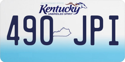 KY license plate 490JPI