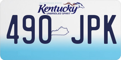 KY license plate 490JPK