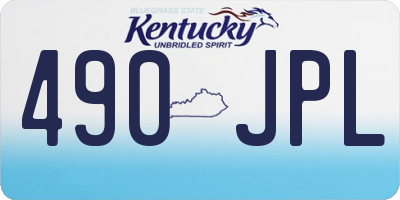 KY license plate 490JPL