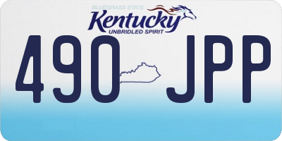 KY license plate 490JPP