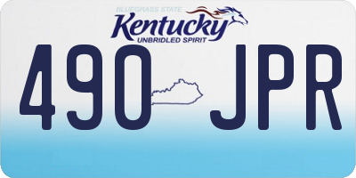 KY license plate 490JPR