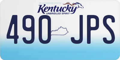 KY license plate 490JPS