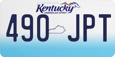 KY license plate 490JPT