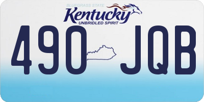 KY license plate 490JQB