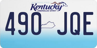 KY license plate 490JQE