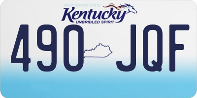 KY license plate 490JQF