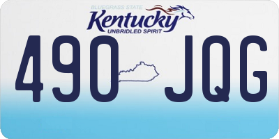 KY license plate 490JQG