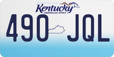 KY license plate 490JQL