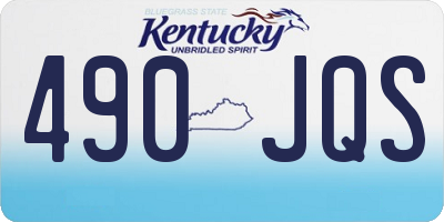 KY license plate 490JQS