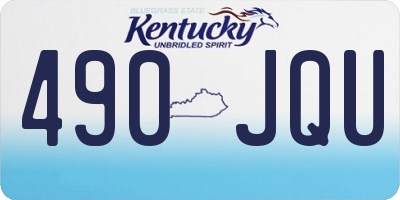 KY license plate 490JQU