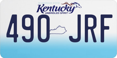 KY license plate 490JRF