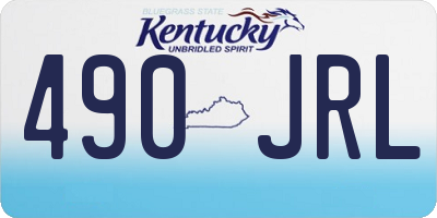 KY license plate 490JRL