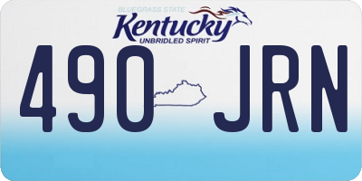 KY license plate 490JRN