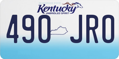 KY license plate 490JRO