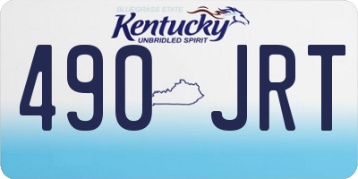 KY license plate 490JRT