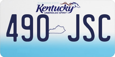 KY license plate 490JSC