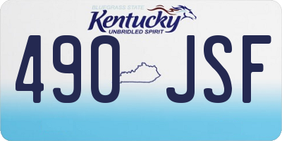 KY license plate 490JSF
