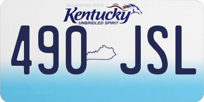 KY license plate 490JSL