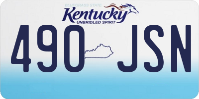KY license plate 490JSN