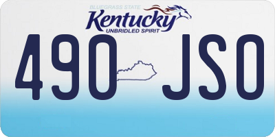 KY license plate 490JSO