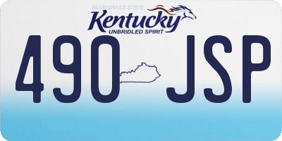 KY license plate 490JSP