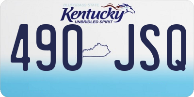 KY license plate 490JSQ