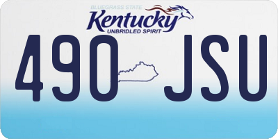 KY license plate 490JSU