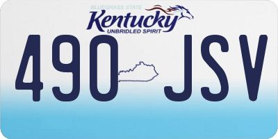 KY license plate 490JSV