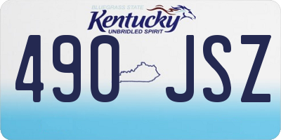 KY license plate 490JSZ