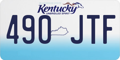KY license plate 490JTF