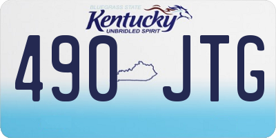 KY license plate 490JTG