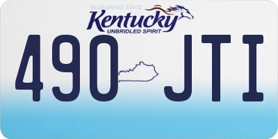 KY license plate 490JTI