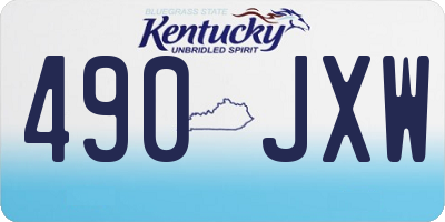 KY license plate 490JXW