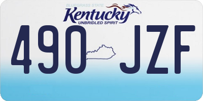 KY license plate 490JZF