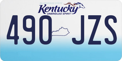 KY license plate 490JZS