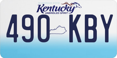 KY license plate 490KBY